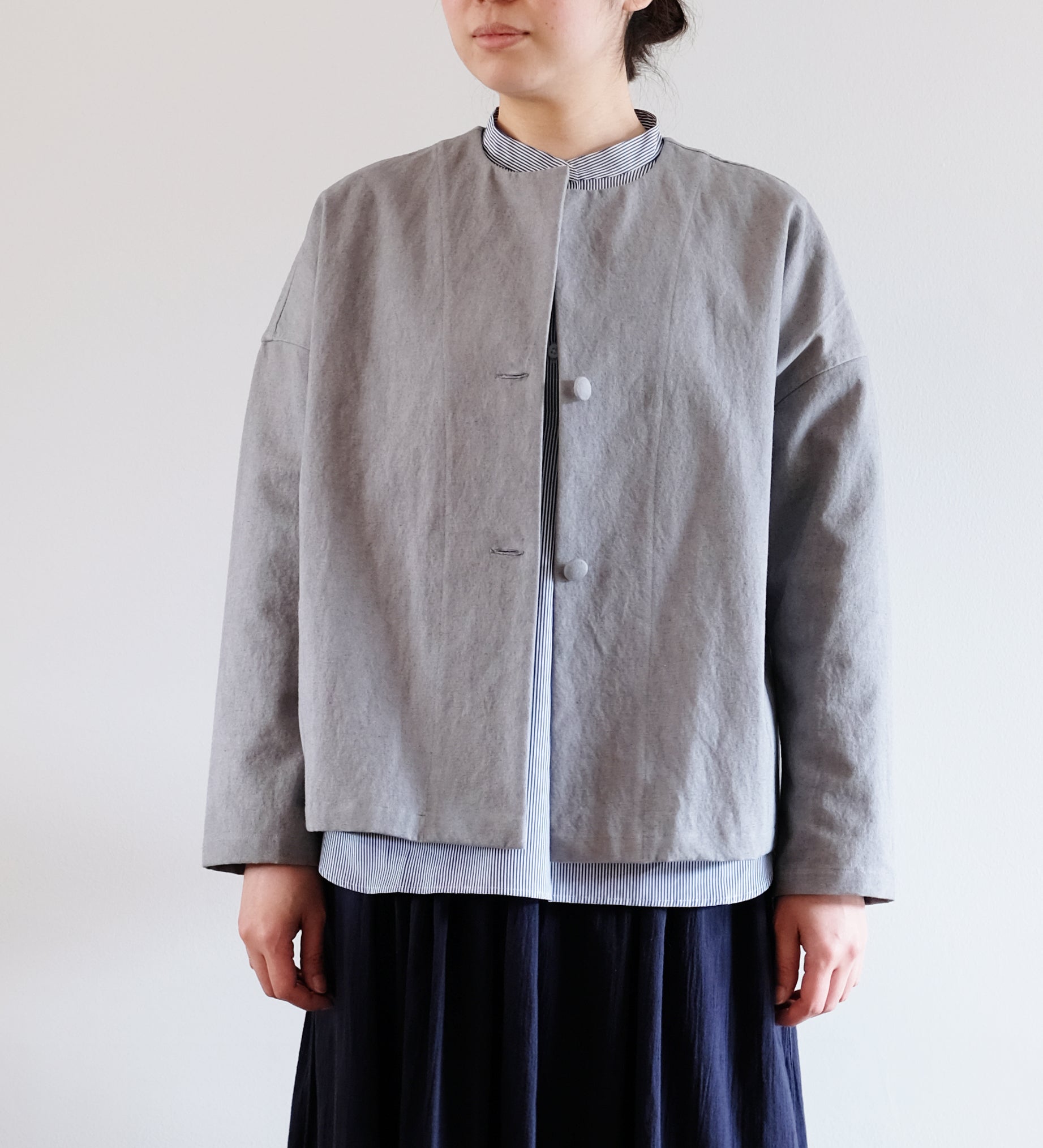 ジャケット・アウター issue things No Collar Coat grey NO COLLAR JACKET – COMMUNE