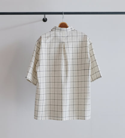 OPENCOLLAR SQUARE HALF SLEEVE SHIRT