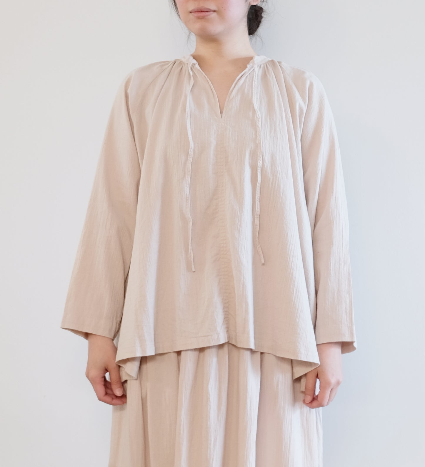 PULLOVER GATHER TUNIC［HAMA］