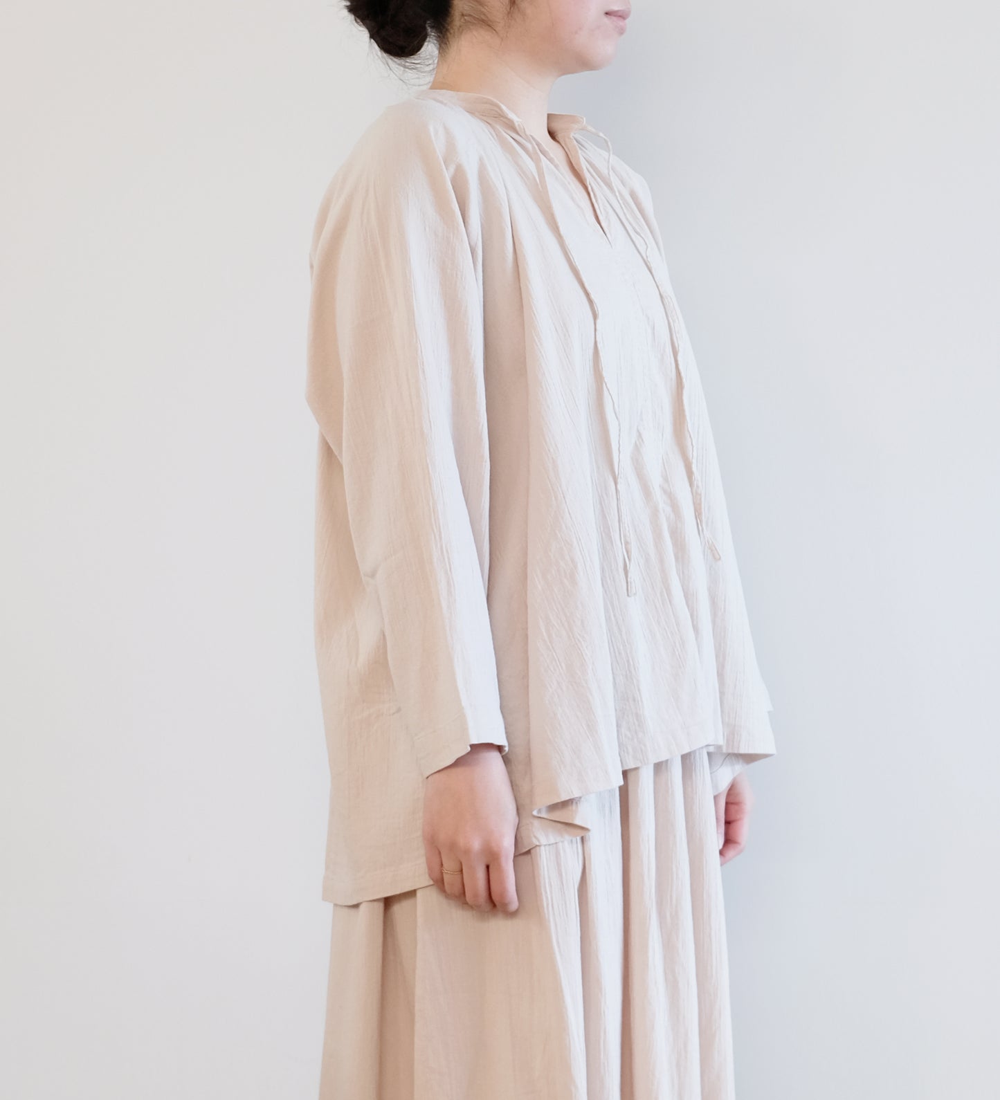 PULLOVER GATHER TUNIC［HAMA］