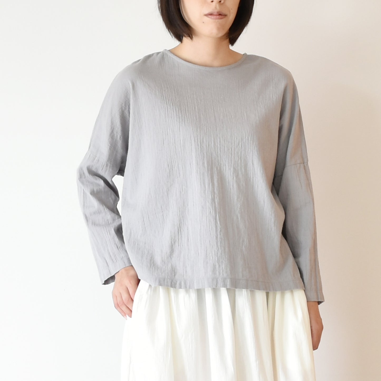 CREW NECK LONG SLEEVE SHIRT［OUI］