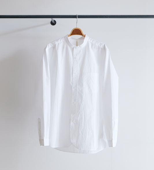 STAND COLLAR HALF PLACKET SHIRT